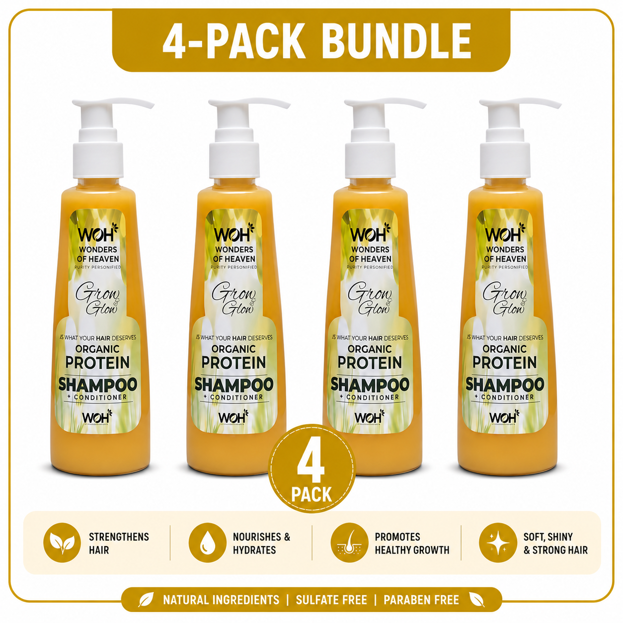 Grow&Glow All Protein Shampoo + Conditioner with BiotinB+